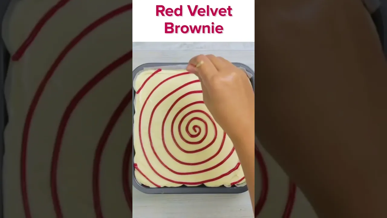 Delicious Red Velvet Brownies   How To Make Brownies   Hoopla Recipes #shortsfeed #browniesviral