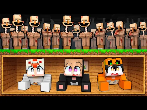 Video Thumbnail: KITA BUAT RUMAH RAHASIA DARI SERANGAN VILLAGER HOROR DI MINECRAFT!!