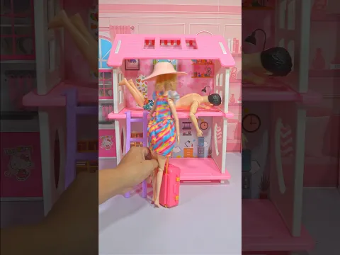 Satisfying Unboxing Barbie Travel Playset ASMR #shorts