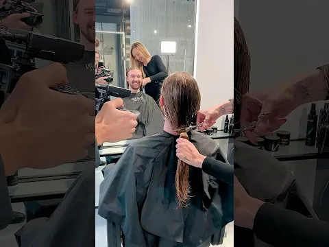 Huge transformation long to short hair #hairtransformation #hairstyle #inspiration