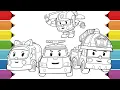ROBOCAR POLI Coloring Page for Kids Poli Roy Amber Helly