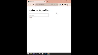 How to use onFocus onBlur in React js