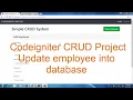 Codeigniter CRUD Project bootstrap 4 update employee into database part 10