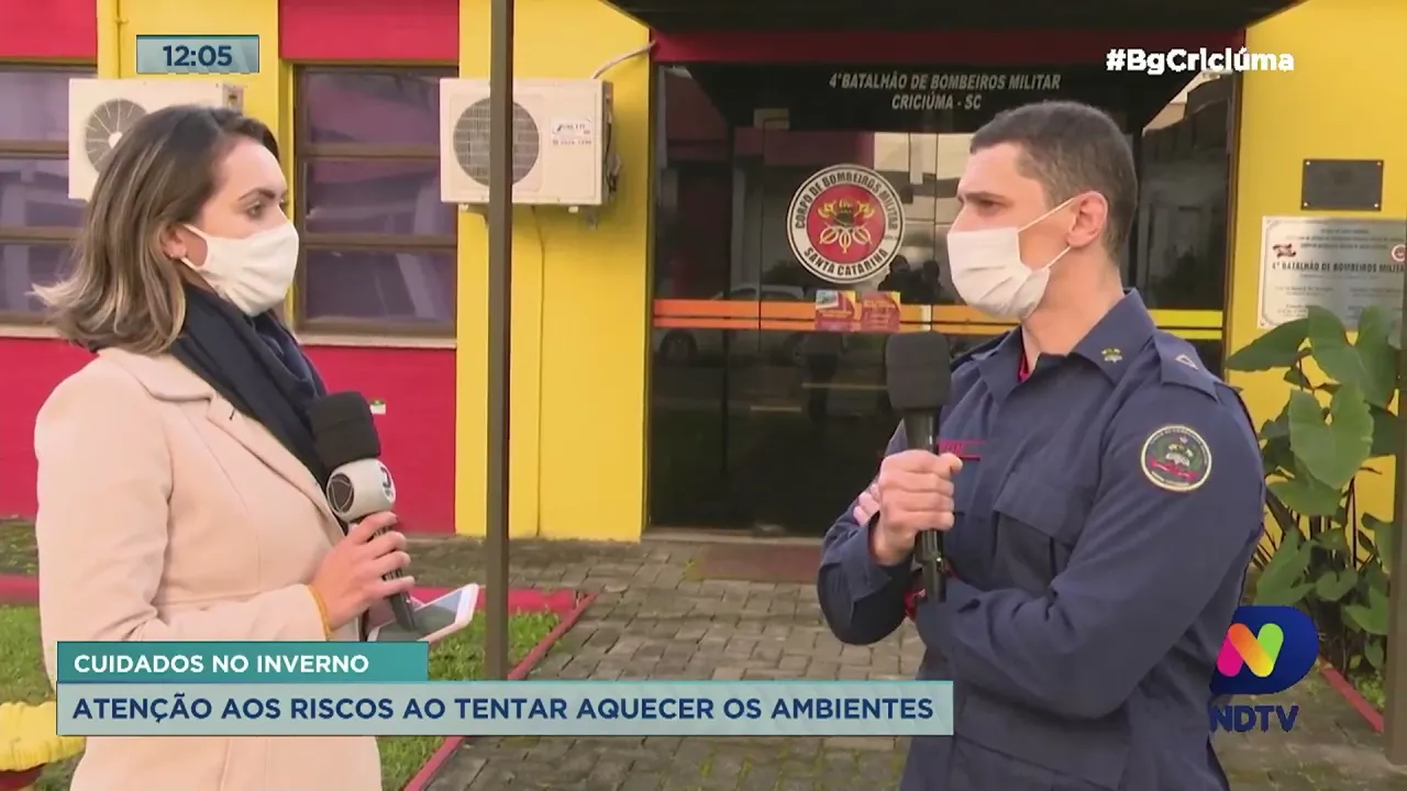 Bombeiros alertam para cuidados na hora de usar equipamentos para se aquecer no inverno