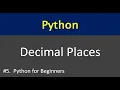 Python Decimal Places