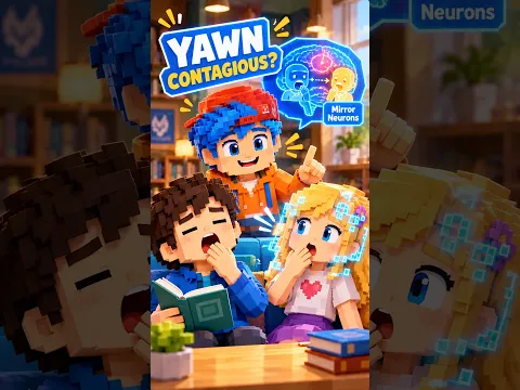 Why Do We Yawn When Others Yawn? (Science for Kids) 🥱🔬 #shorts