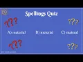 Spelling Quiz part 2 Spelling test Find the correct spelt word Correctly spelt words