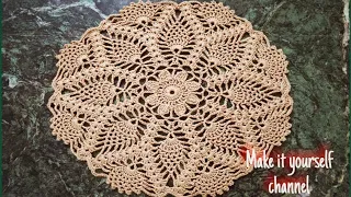 Crochet Bedspread With Pineapple Stitch And Explanation In Detail 