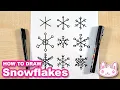 Amazing Snowflake Drawings From Basic to Detailed step by step