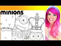 Coloring Minions King Bob Tie-Dye British Minions Coloring Pages Primsacolor Markers