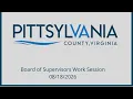BOARD OF SUPERVISORS WORK SESSION