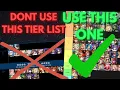 THE BEST TIER LIST FOR