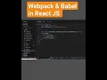 Webpack and Babel in React JS React JS Tutorial in Hindi