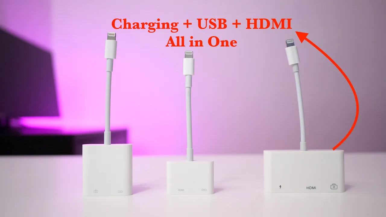 iPhone to TV // Apple Lightning to HDMI Adapter // iPad to TV
