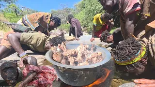 Hadzabe Tribe Biggest Baboon Hunting & Cooking Compilation for 2 Hrs In The Wild