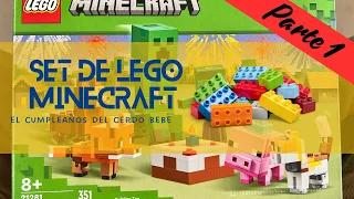 SET DE LEGO Minecraft / Fiesta de cumpleaños del cerdo BEBE • PARTE 1 •