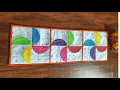 Super Easy to Sew Miracle Circle Table Runner Upcycled Patchwork Table Runner