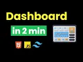 I Build DASHBOARD IN 2 MIN USING JAVASCRIPT TAILWIND CSS HTML
