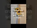 Dollar tree cross wreath with nautical rope