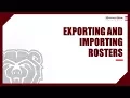 Using the Import and Export in Faculty Grade Entry