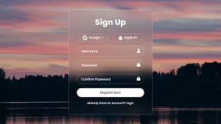 Sign Up Form UI Design using HTML CSS
