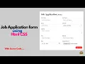 How To Create Job Application Form job application form using html and css