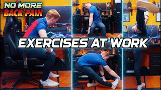 EXERCISES You Can Do at WORK or at YOUR DESK | Stretching with GNT