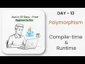 Polymorphism in Java Compile-time and Runtime Explained with Examples DAY - 13
