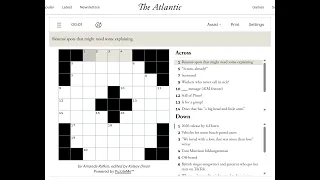 The Atlantic Crossword 2026