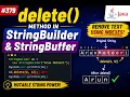 379 delete method of StringBuilder and StringBuffer classes in Java Selenium Java 2026