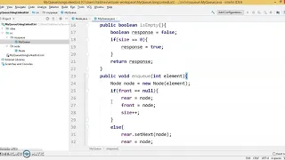 Queue using Linked List - Implementation Java Part 1