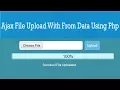 Ajax File Upload with Form Data using PHP php news
