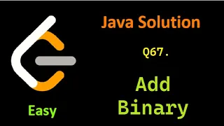 Leetcode Problem 67 Add binary easy java solution