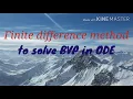 finite difference method to solve BVP in ODE
