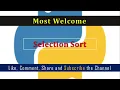 Selection Sort in Python Lecture 31