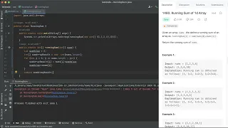 1480 Running Sum of 1d Array LeetCode 1480 Java Easy Problem Solution