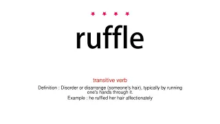 How to pronounce ruffle - Vocab Today
