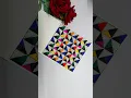 Colorful Easy Abstract Geometric Doodle Art Easy Pattern Drawing with Triangles Lines