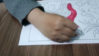 Coloring page of a snake in the forest 2