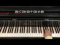 B-flat Harmonic Minor Scale