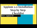 Part 1 2023 Appium 2 0 Complete Installation and Checklist Latest Tutorials Appium Java Client