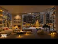 Download Lagu Cozy Apartment Overlooking the Rockefeller Christmas Tree 🎄Smooth Christmas Jazz \u0026 Fireplace Sounds