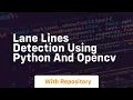 Lane lines detection using python and opencv