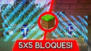 me paso minecraft en un mundo de 5x5 