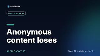 Author Bios AI Citations Why Anonymous Content Loses