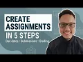 How to Create Manage Assignments in Moodle Teacher Tutorial Step-by-Step