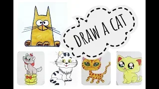 Draw a cat lots of kittens Coloring pages for kids cute kittens draw together
