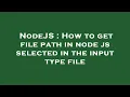 NodeJS How to get file path in node js selected in the input type file