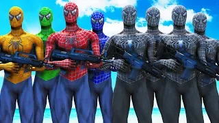 Download TEAM SPIDER-MAN VS BLACK SPIDERMAN ARMY MP3