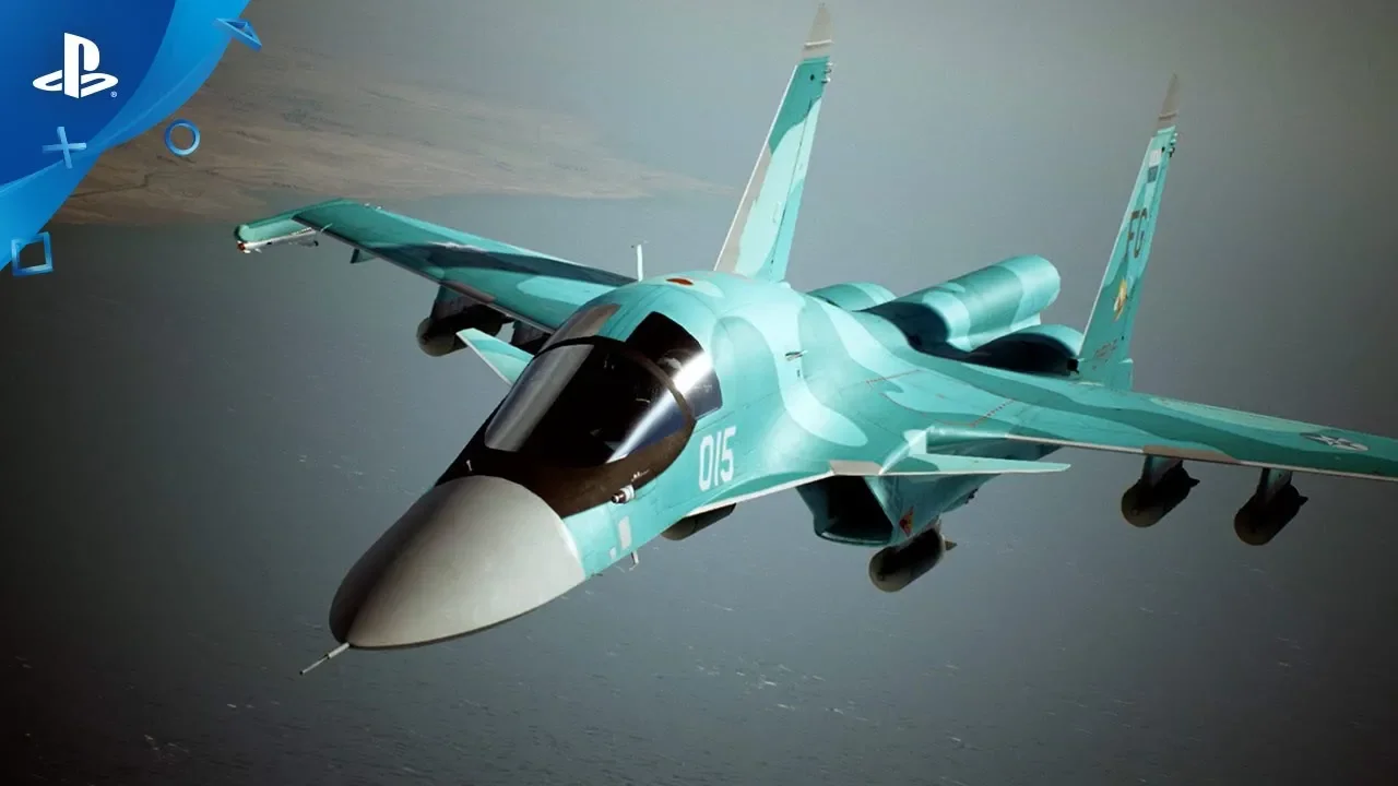 Ace Combat 7: Skies Unknown - Tráiler de avión Su-34 | PS4, PS VR